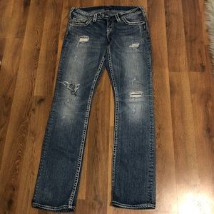 Distressed Silver Jeans